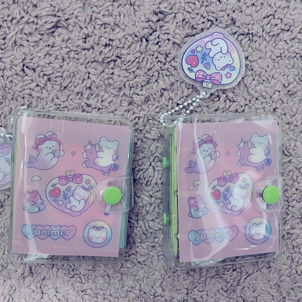 Two mini binder notebooks/journals with cute bears